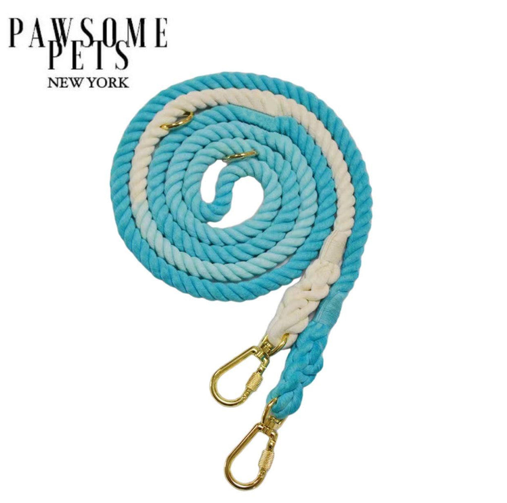 HANDS FREE DOG ROPE LEASH - OMBRE LIGHT BLUE