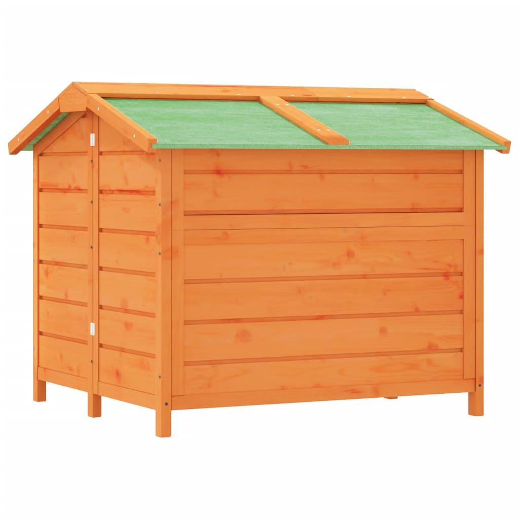 vidaXL Dog Kennel Brown 37.8"x34.3"x31.7" Solid Wood Pine