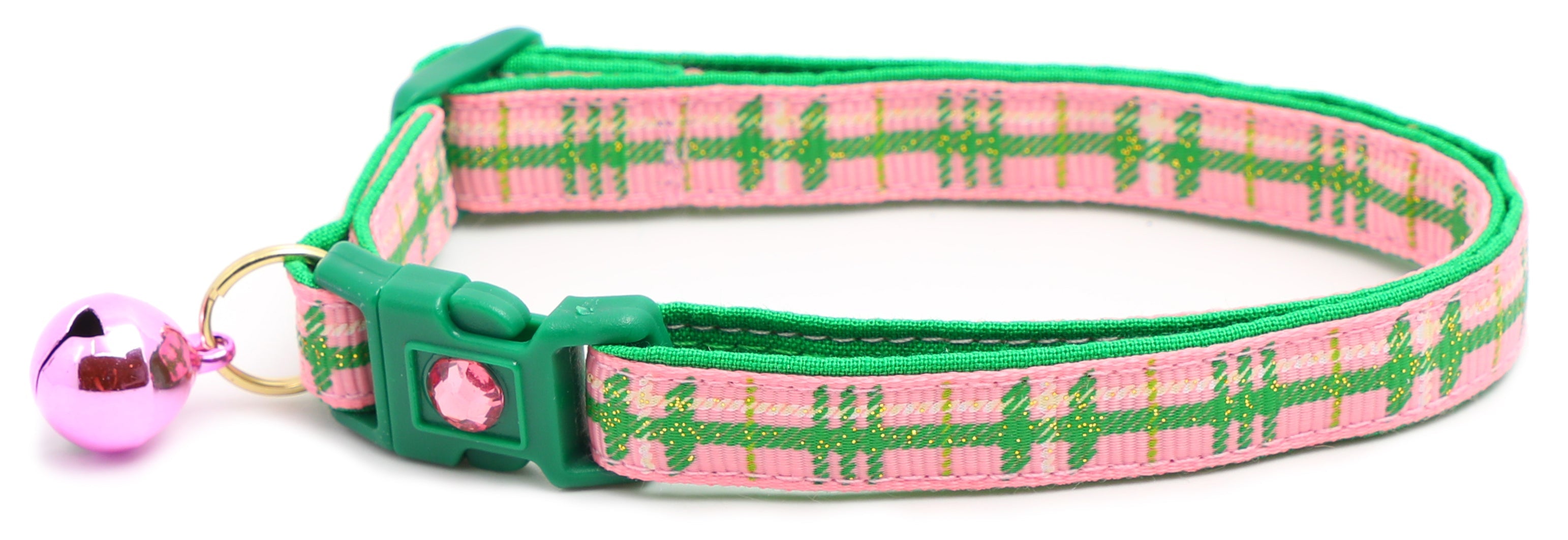 Green Tartan Breakaway Cat Collar