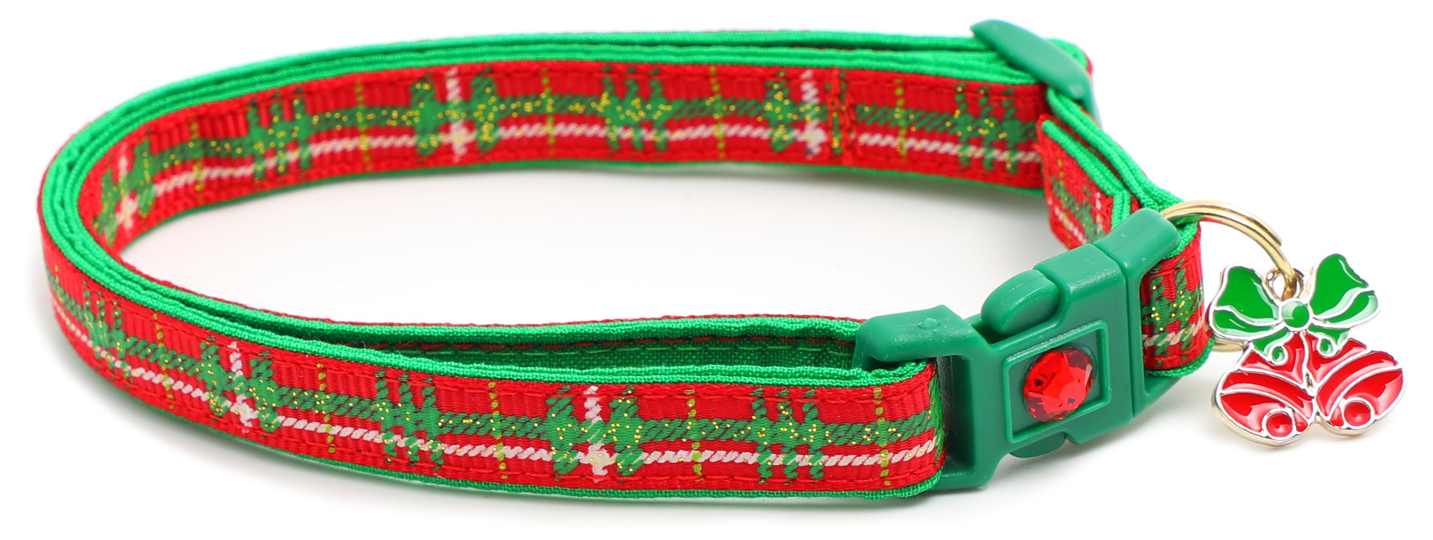 Green Tartan Breakaway Cat Collar