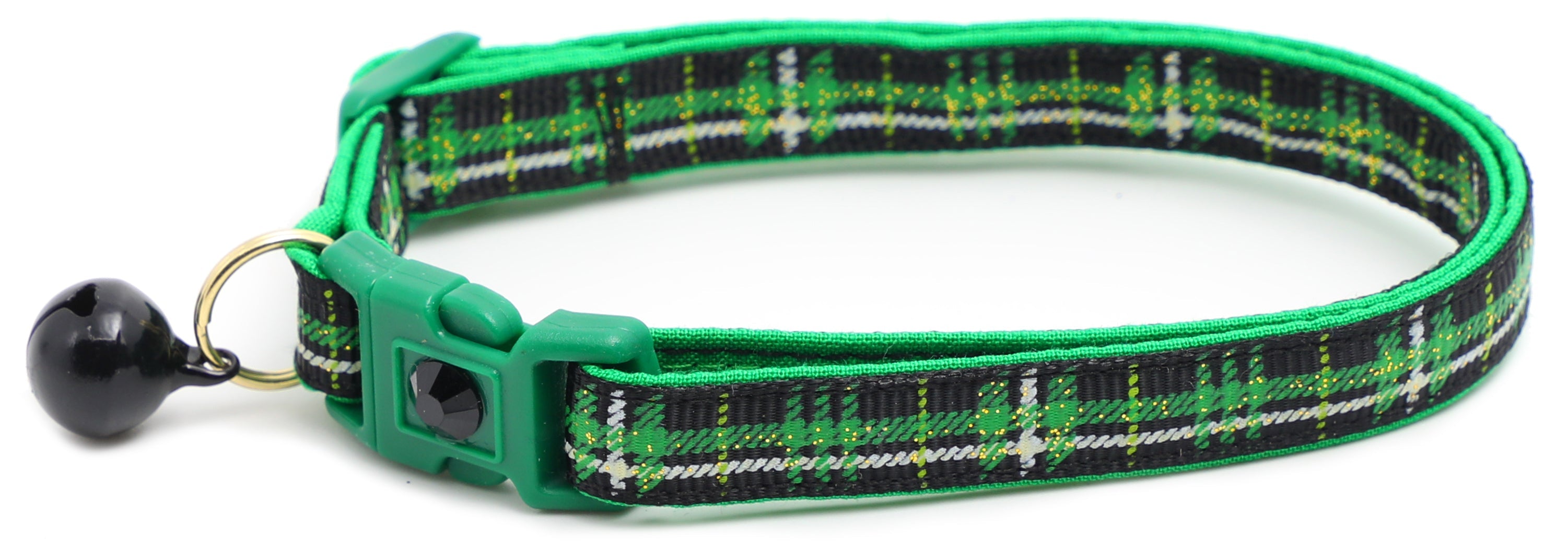Green Tartan Breakaway Cat Collar