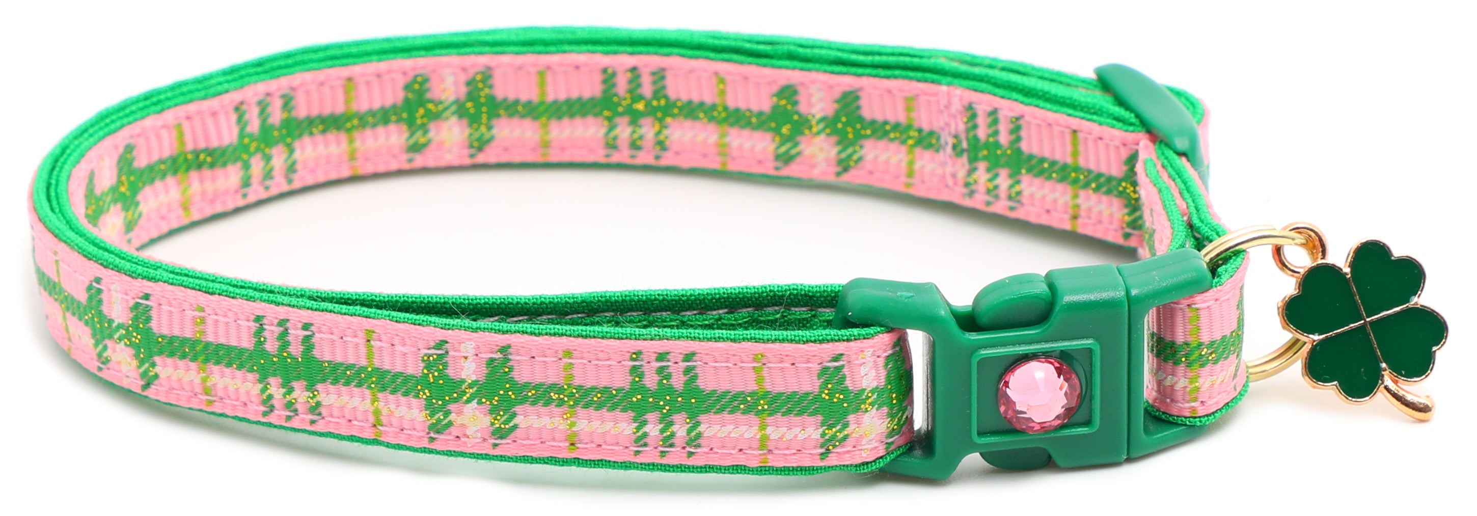 Green Tartan Breakaway Cat Collar
