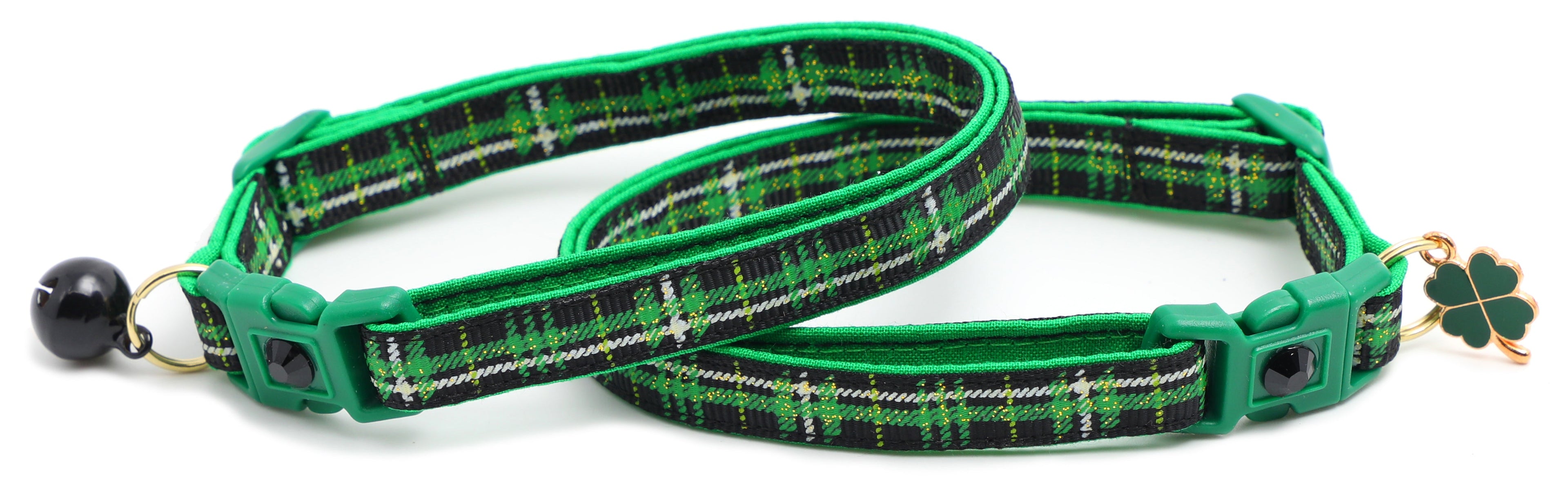 Green Tartan Breakaway Cat Collar