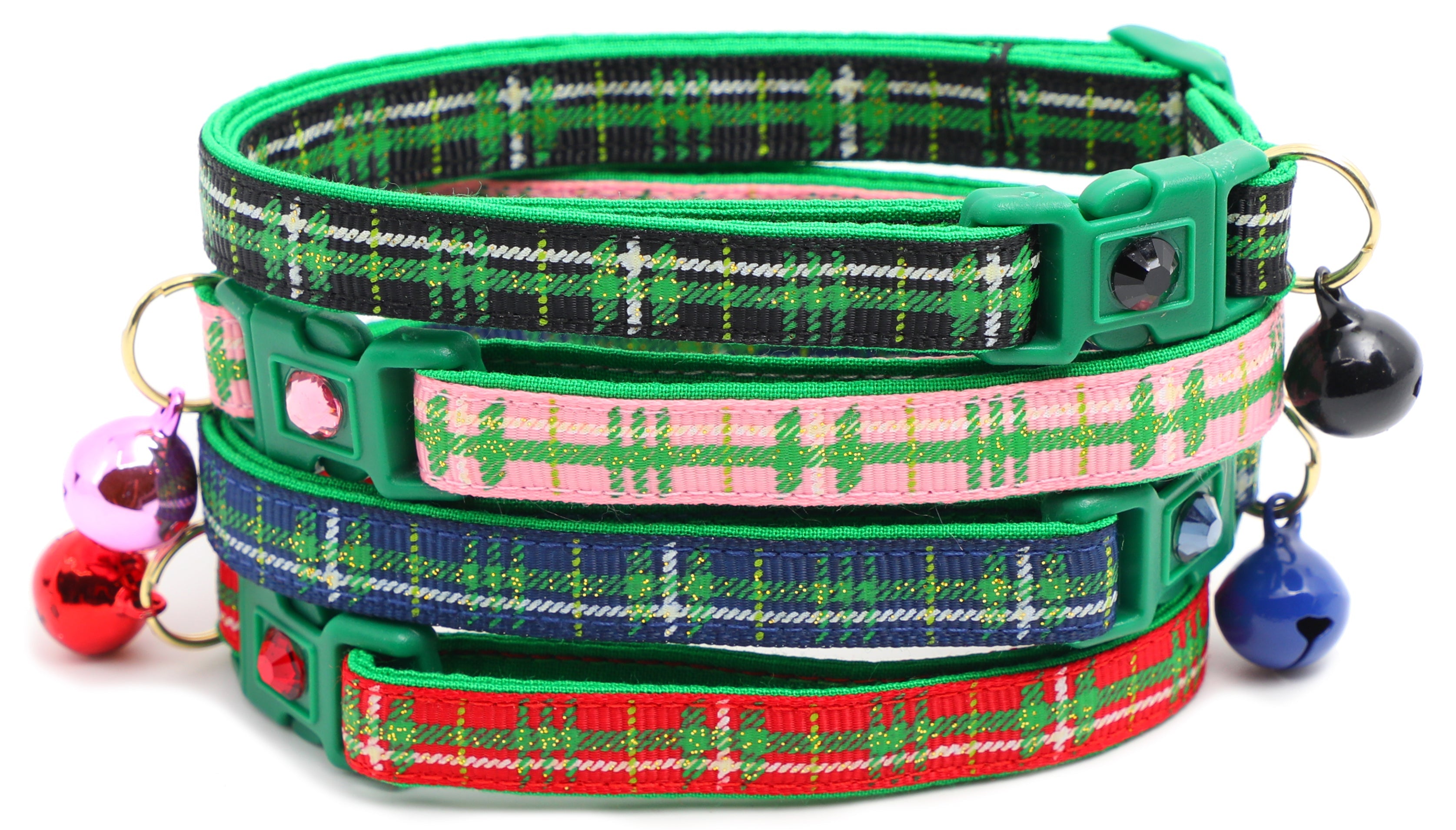 Green Tartan Breakaway Cat Collar