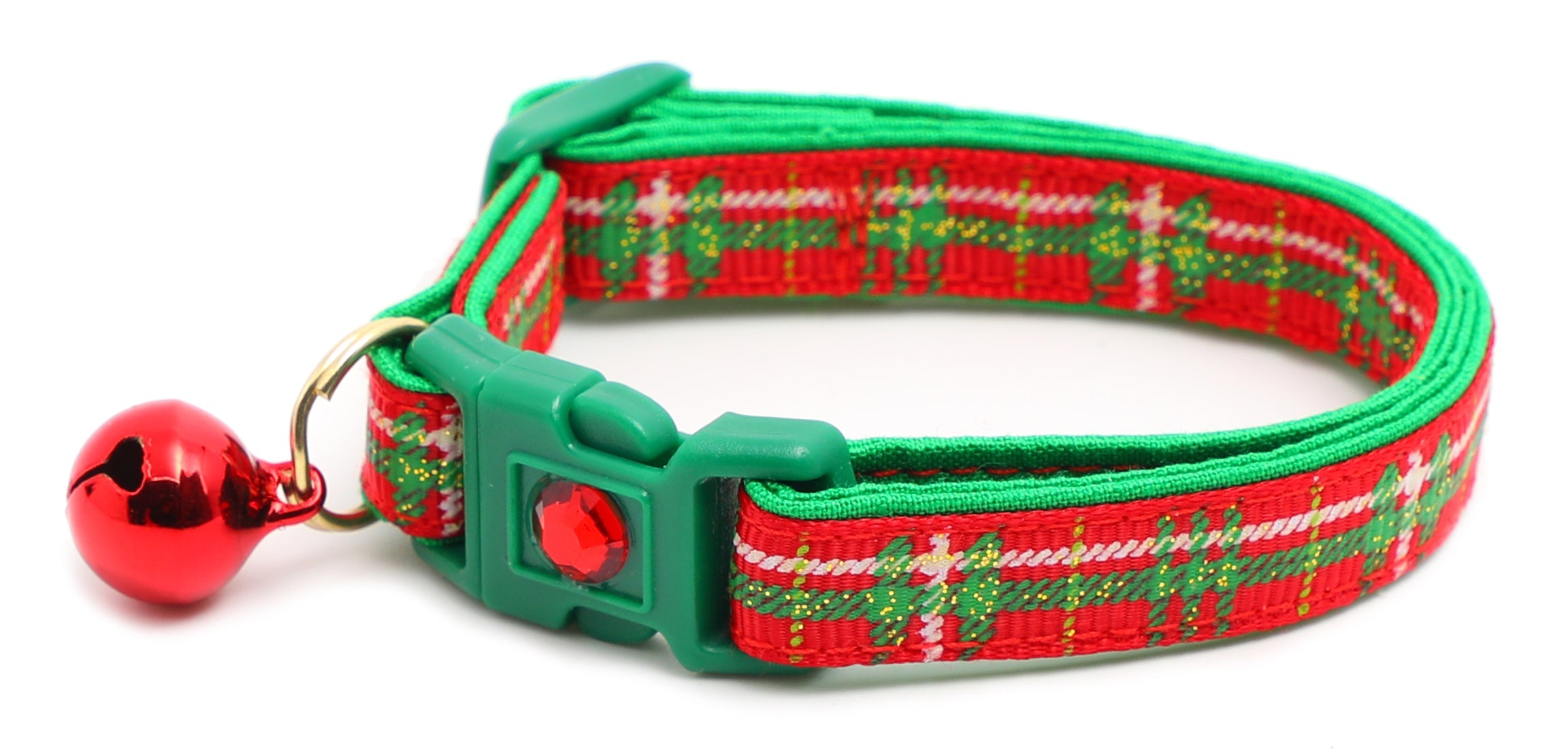 Green Tartan Breakaway Cat Collar