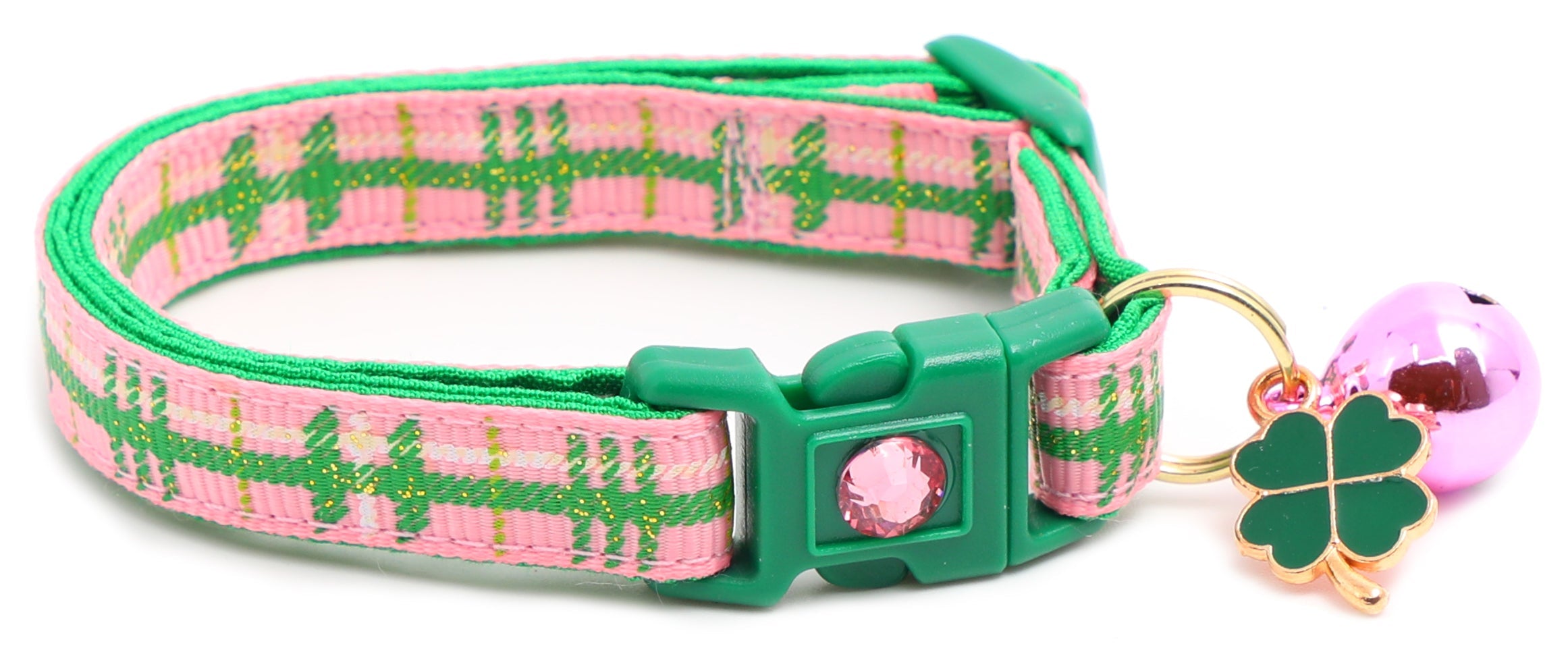 Green Tartan Breakaway Cat Collar
