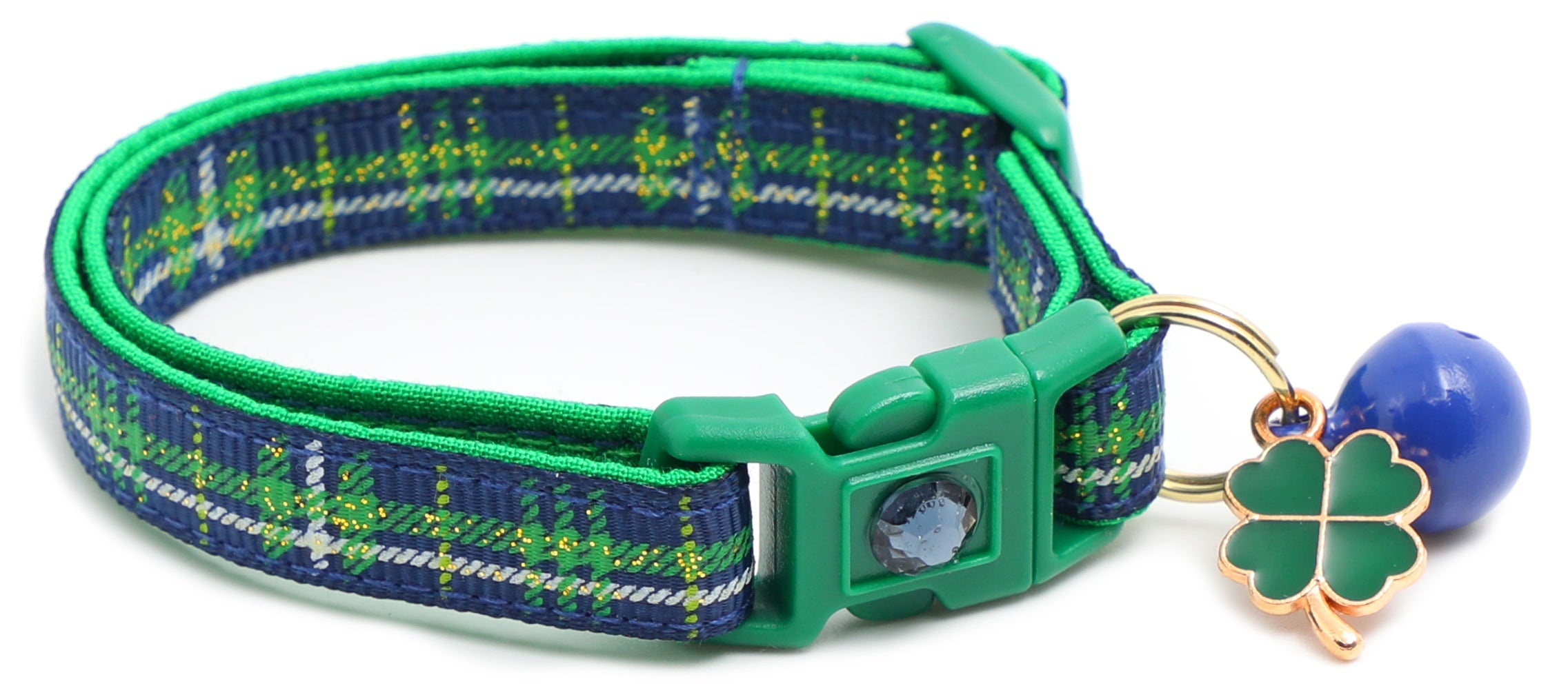 Green Tartan Breakaway Cat Collar