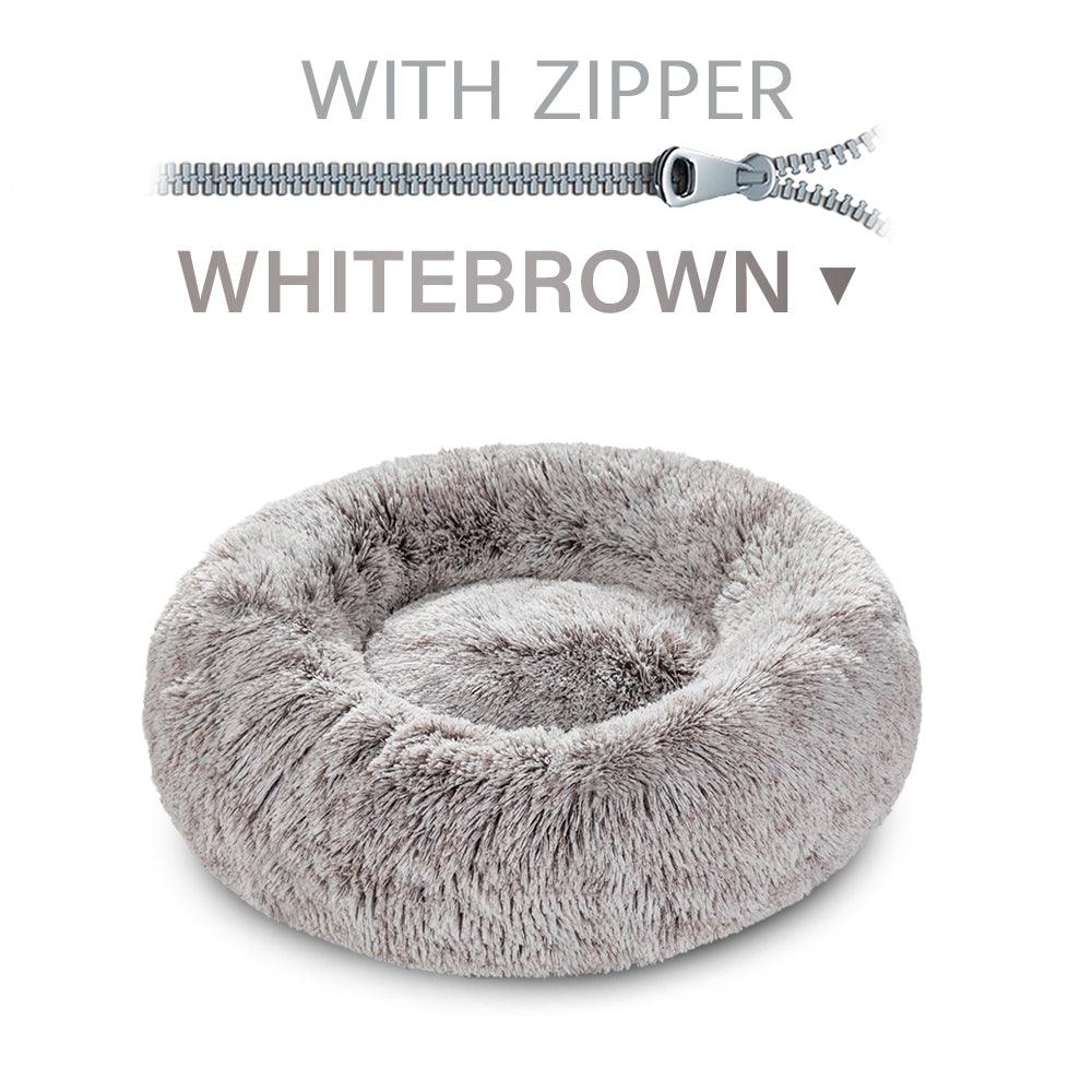 The Snugglepaws Plush Donut Pet Bed: Luxuriously Cozy Haven For Dogs And Cats